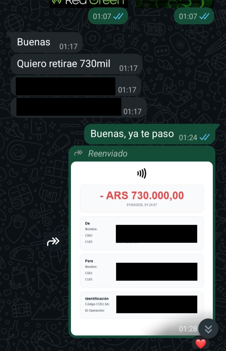 Retiro $1.600.000